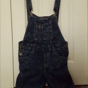 Iris Dark Acid Wash Jean Overalls